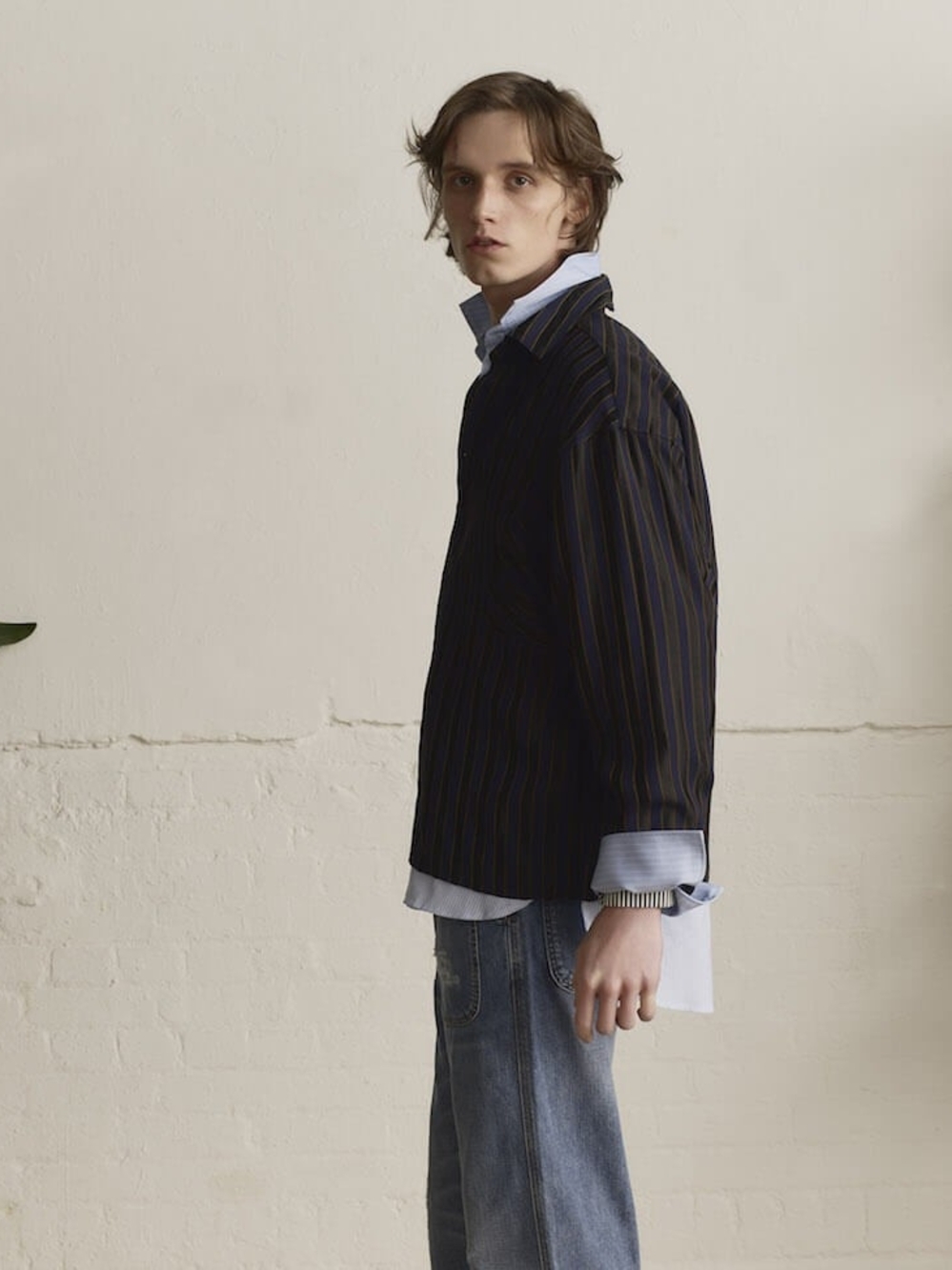 Men's Navy Pinstripe Lightweight Jacket